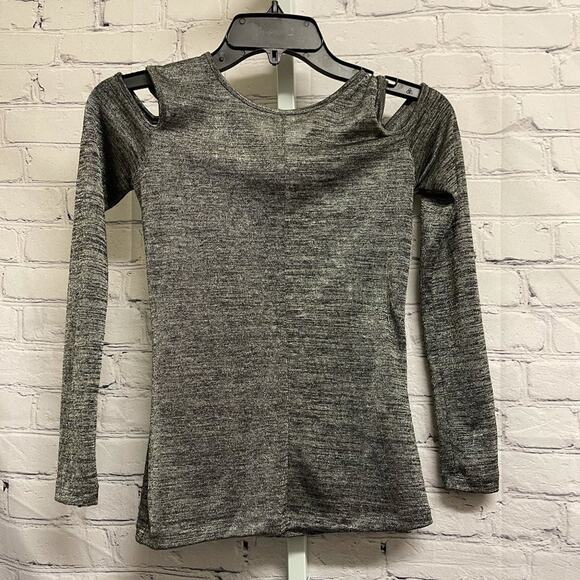 RAG & BONE - Michelle Cold Shoulder Metallic Sweater - Picture 2 of 6